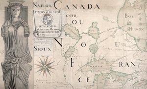 Carte de la Nouvelle-France (Canada) 1699